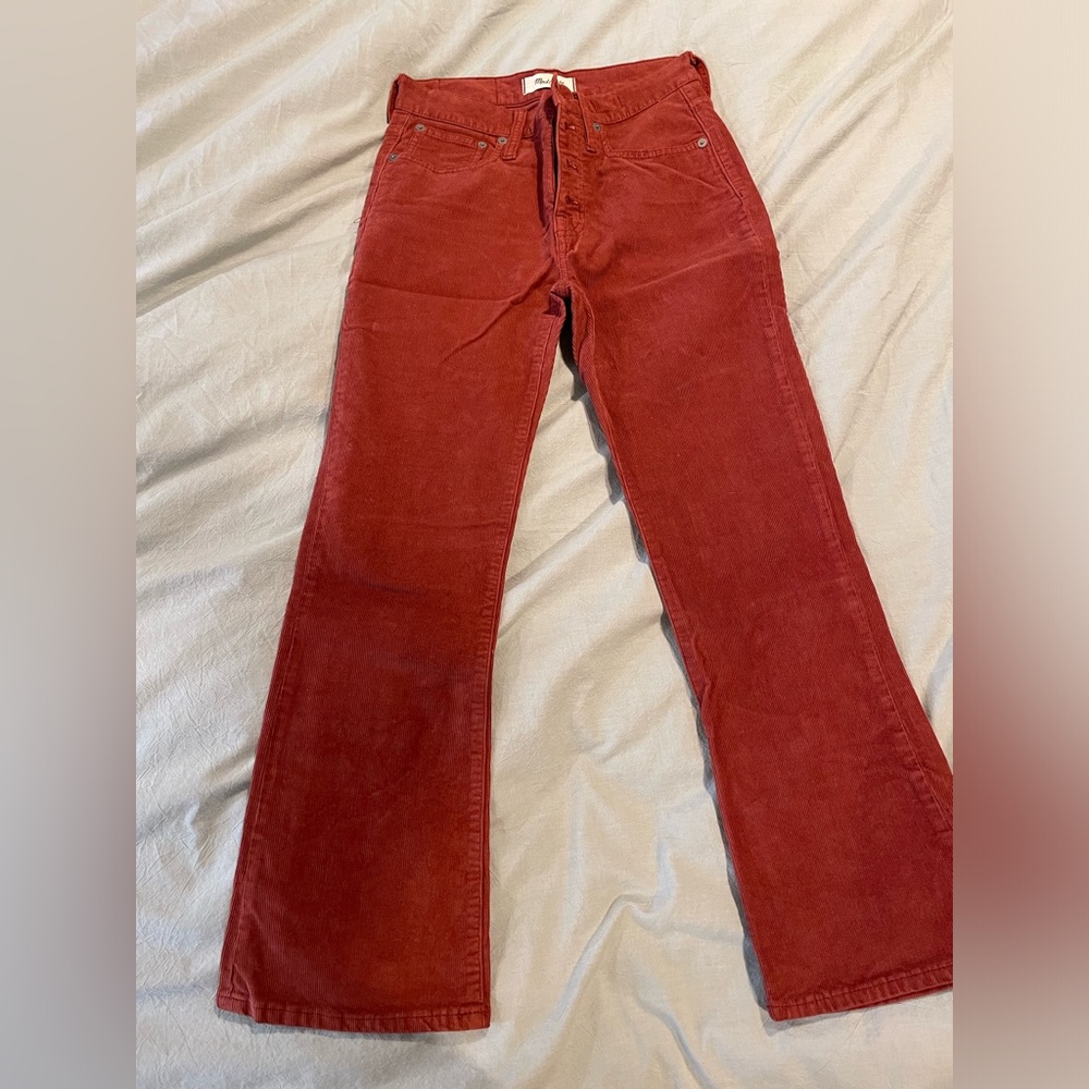 Madewell Cali Boot Corduroy Rust Size 25